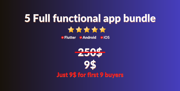 5 apps in 1 Bundle , Music app, Blogs app, Wallpaper app, news app, Zedge clone