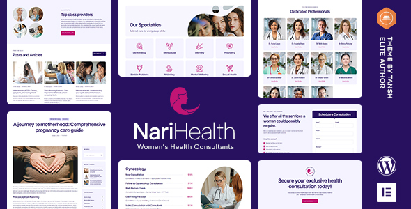 NariHealth Females’s Health Consultant WordPress Theme