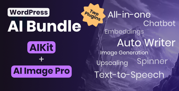 AI Bundle: WordPress AI Author, Chatbot, Image Generator, Text-to-Speech, OpenAI, Staunch Diffusion