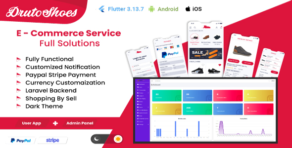 Shoes chubby eCommerce app with Laravel admin panel