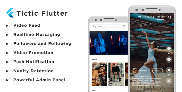 Tictic Flutter – IOS And Android media app for creating and sharing quick videos