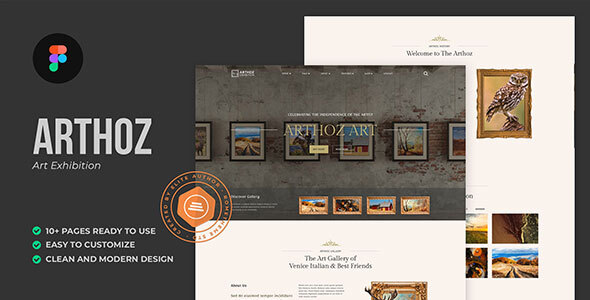 Arthoz – Art work Exhibition Figma Template