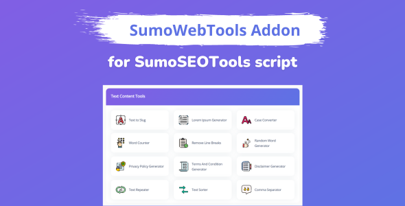 SumoWebTools Addon Kit for SumoSEOTools