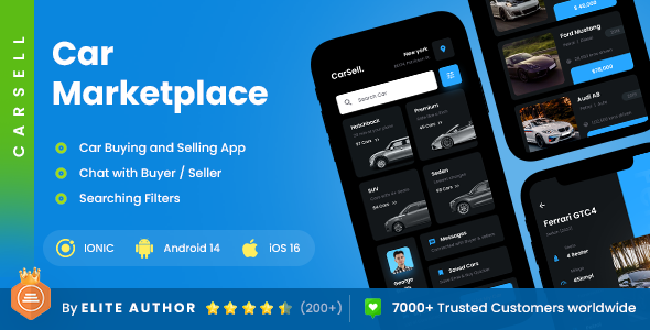 2 App Template| Automobile Buying App| Automobile Promoting App | Automobile Comparison App| Automobile eCommerce App| CarSell