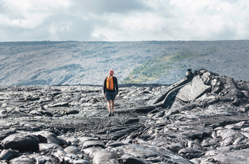 Hike in lava