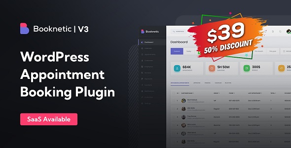 Booknetic – WordPress Booking Plugin for Appointment Scheduling [SaaS]