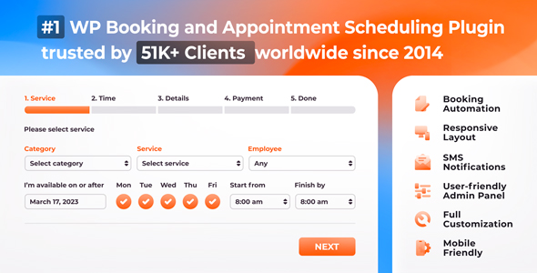 Bookly PRO – Appointment Booking and Scheduling Tool Machine