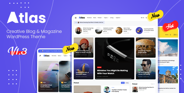 Atlas – Artistic Weblog & News WordPress Theme