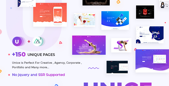 Unice – Creative Agency & Business Multipurpose NuxtJs Template