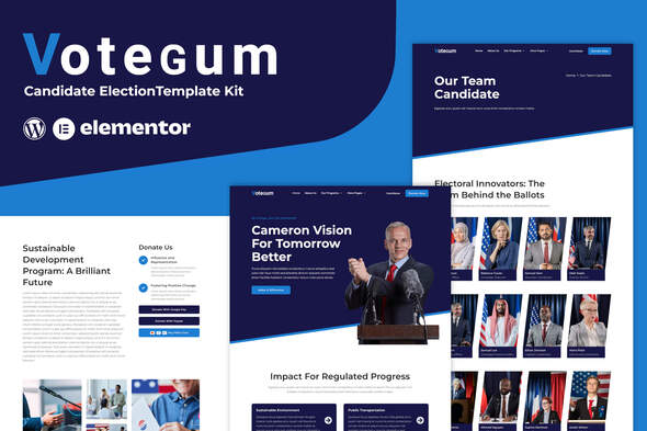 Votegum – Candidate Election Elementor Template Package