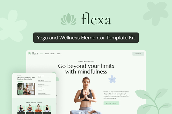 Flexa – Yoga & Wellness Elementor Legitimate Template Equipment