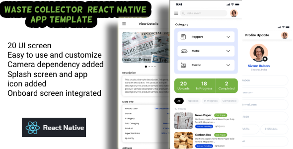 Shatter collector react native app template