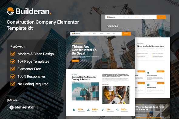 Builderan – Building Firm Elementor Template kit