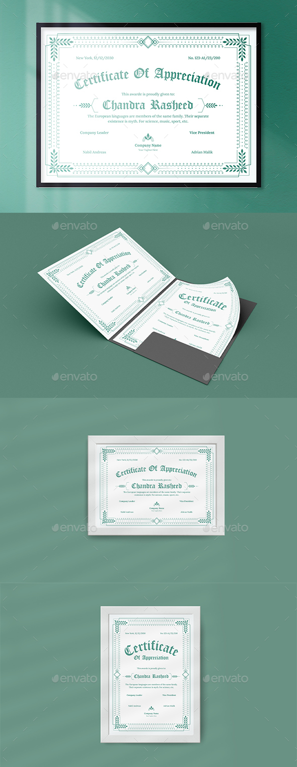 Certificates Pure Traditional Theme