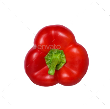 Red bell pepper high remoted cutout