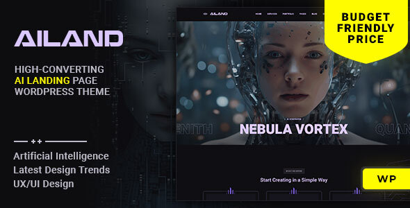 Ailand – AI Technology Landing WordPress Theme