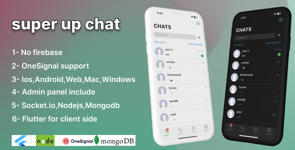 SuperUp – Cupertino Theme Corpulent Whatsapp Clone Socket.io | Mongodb | Flutter