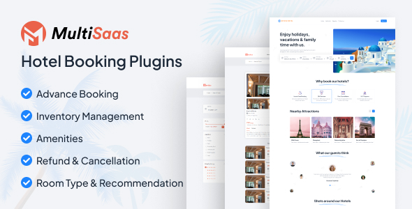 Hotel Reserving Plugin – Multisaas Multi-Tenancy Multipurpose Web page Builder (Saas)