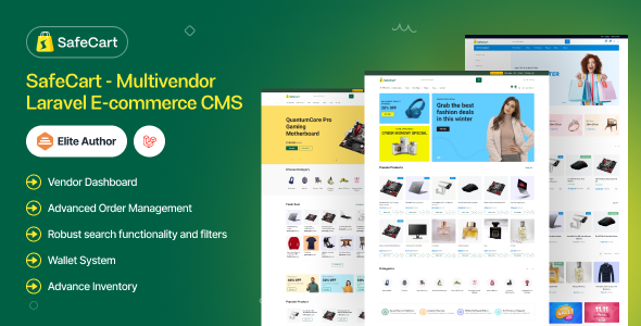 Safecart – Multi-Provider Laravel eCommerce platform