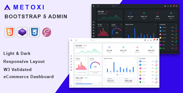 Metoxi – Bootstrap 5 Admin Dashboard Template