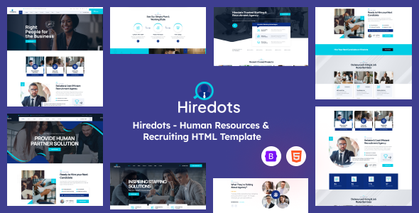 Hiredots – Human Sources & Recruiting HTML Template