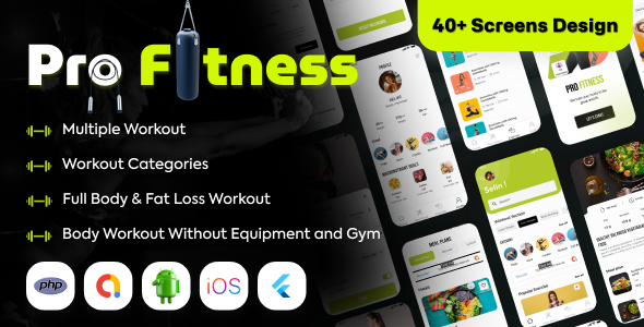 Prefit – Fitness & House Exercise | Gym Exercise Idea Tracker | Flutter App | Admin Panel