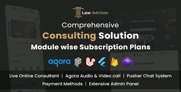 LawAdvisor – Seamless Tele-Advisory Platform & Digital Excellent Services and products with Flutter Apps, Web & Admin