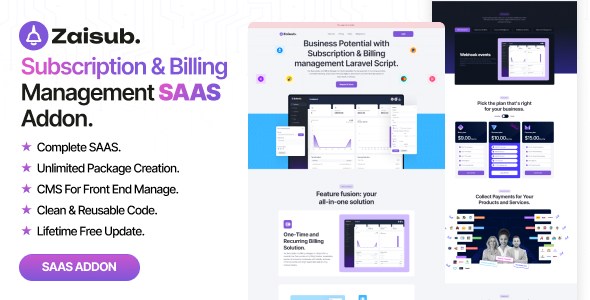 Zaisub – Subscription & Billing administration SAAS Addon.