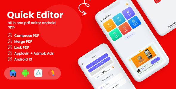 Posthaste Editor – All in One PDF Editor – Android App with – Admob + Applovin Commercials