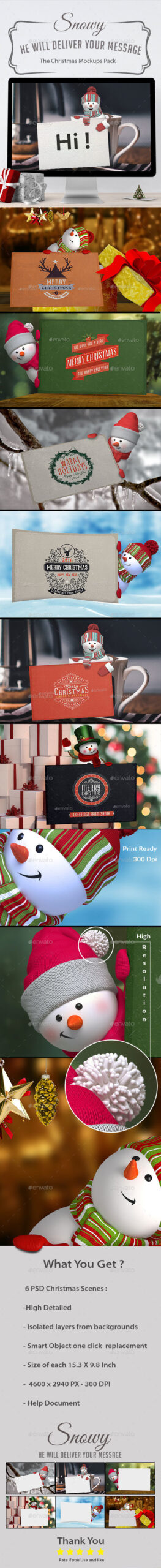 Snowy-The Christmas Mockups