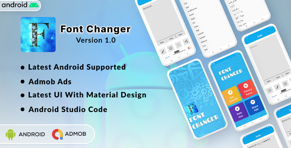 Font Changer | Textual reveal Maker | Android App | Admob Ads