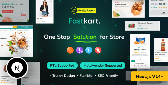 Fastkart – Multivendor Ecommerce with React Subsequent JS & Laravel REST API