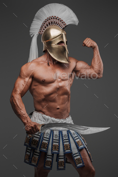 Damaged-down Warrior Revived Hoplite with Gladius