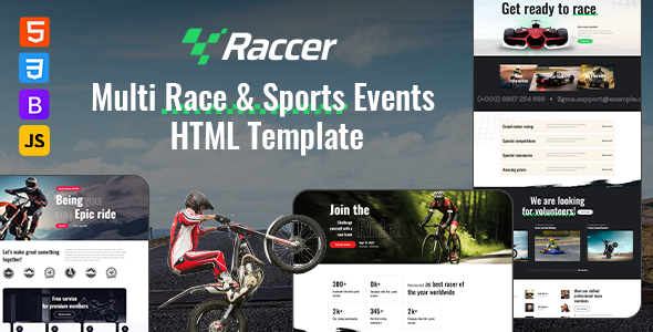 Raccer – Bike & Motor Crawl Sports activities HTML Template