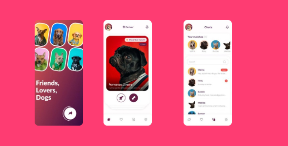 Dating Canines App Flutter Ui (Android & iOS)