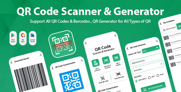 Scanner App – QR Code Scanner – QR Generator – Barcode Generator – QR Maker – QR Code Generator