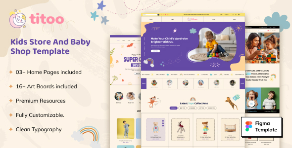 Titoo – Formative years Retailer Figma Template