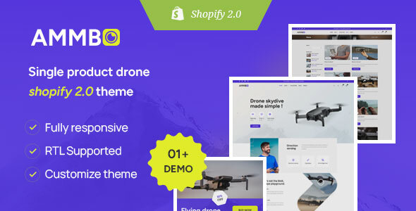 Ammbo – Single Product Drone Store Shopify 2.0 Theme