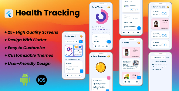 Flutter Health Monitoring UI