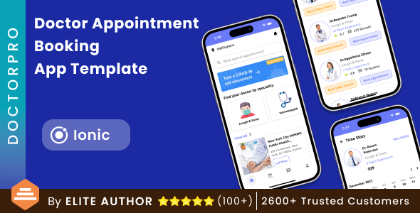 Doctor Appointment Reserving Android App + Doctor Appointment iOS App Template Ionic | DoctorPro