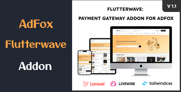 Flutterwave:  Payment Gateway Addon for Adfox