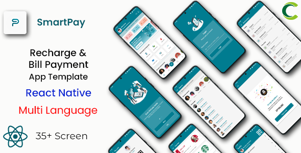 On-line Bill Cost App | Recharge App | Reserving App | Pockets App | React Native | SmartPay