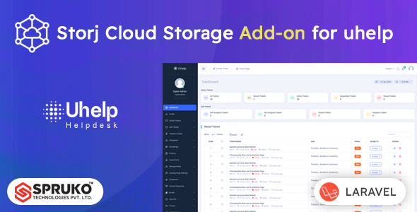 Storj Cloud Storage Add-on for Uhelp Improve Ticketing System