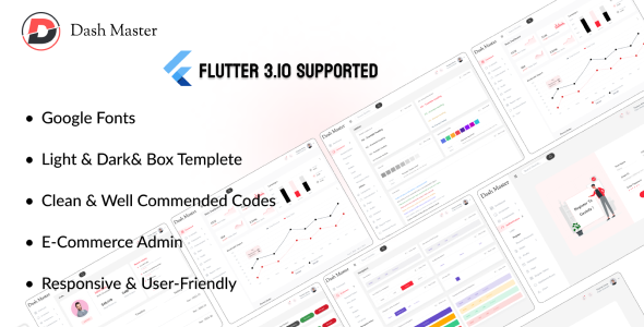 Dashmaster – The Total Flutter Admin Panel Dashboard