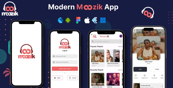 Jejookit – Moozik Flutter Utility – Utility Music Streaming UI