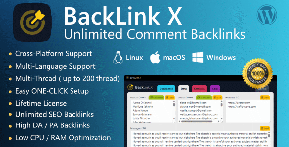 BackLink X | Limitless Remark Backlinks