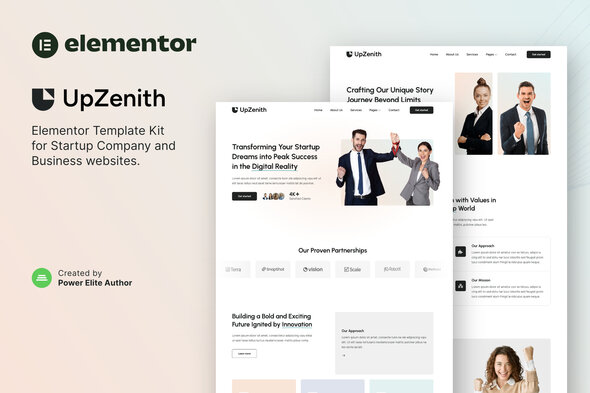 UpZenith – Startup Firm & Business Elementor Template Equipment