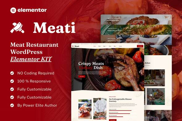 Meati – Meat Restaurant Elementor Template Package