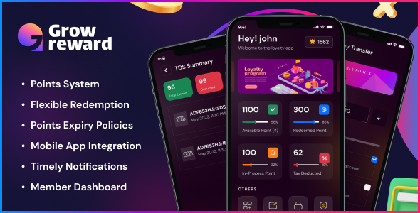 Growreward | Loyalty Administration app | Flutter template