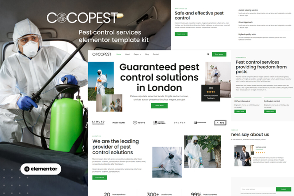 Cocopest – Pest Assist a watch fastened on Firms Elementor Template Equipment